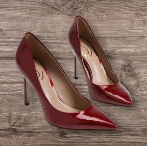Sam Edelman woman's chic reddish burgundy pointed toe pumps